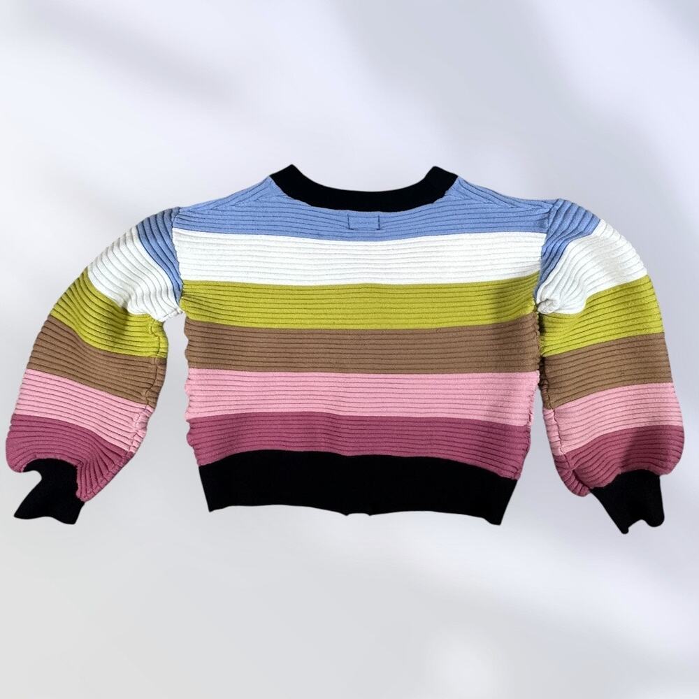 Industry Multi-Colored Bubble Sleeve Cardigan - S… - image 2